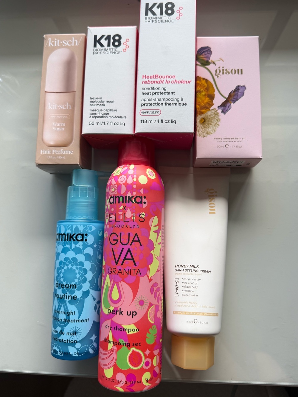 Brand-New Luxury Haircare Bundle – K18, Gisou, Amika & Kitsch